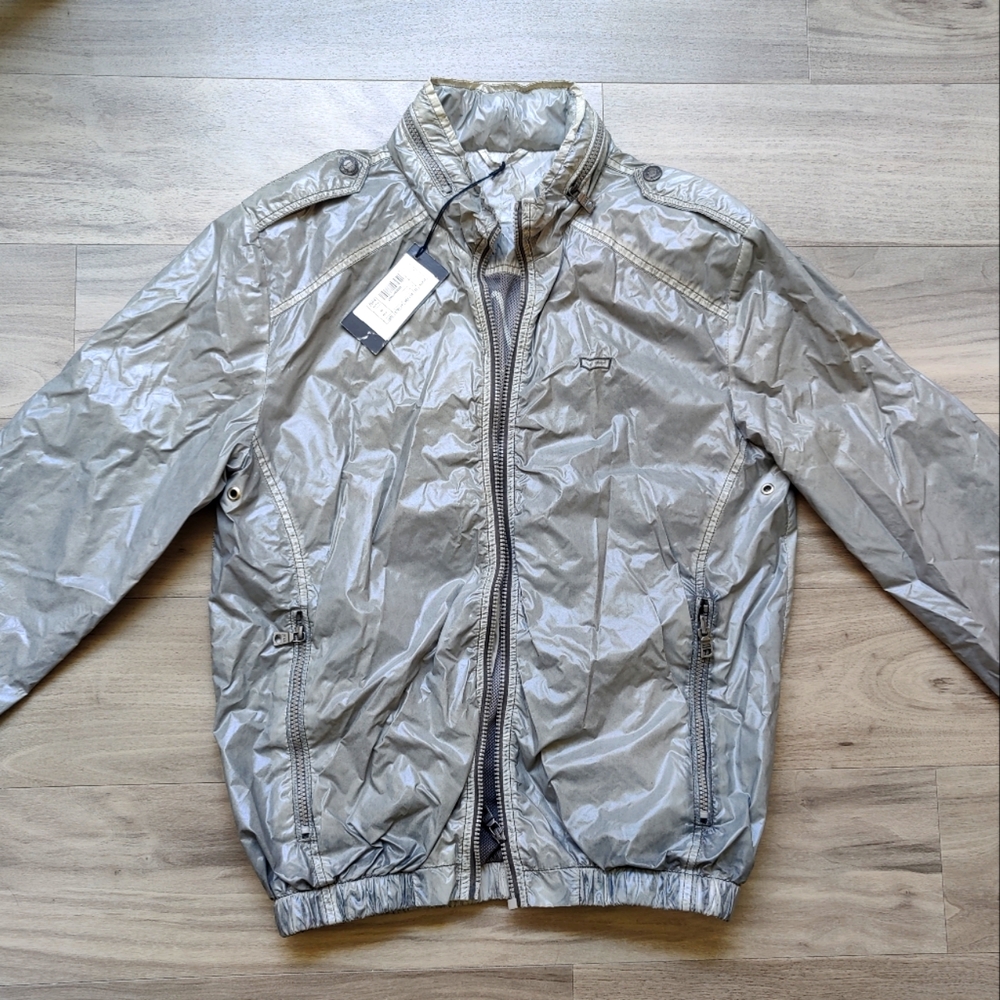 GAS nylon dyed gray jackect